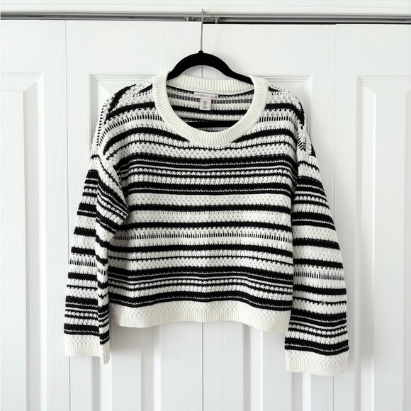 Sincerely Jules Black and White Striped Sweater - Picture 1 of 3